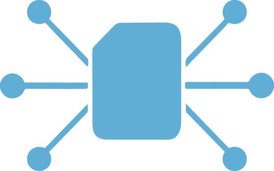 ilustración de documento compartiendo icono con conectado nodos vector