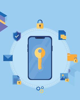 móvil datos proteccion para datos intimidad día vector