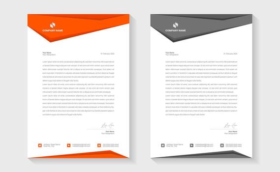 Modern Creative Clean business style letterhead bundle of your corporate project design. Set to print. modern business letterhead in abstract design. Elegant template vector