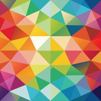 vibrante geométrico triángulo modelo con degradado colores vector