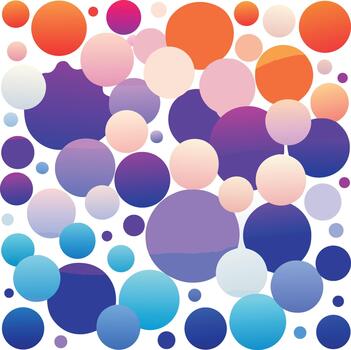 Gradient circles abstract background vector