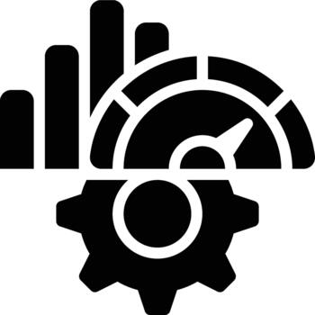 Capacity Utilization Glyph Solid Icon vector