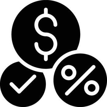 Commissions Glyph Solid Icon vector