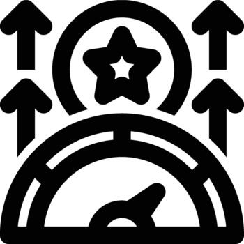 Performance Improvement Outline Icon vector