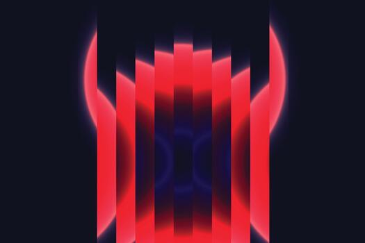 rojo neón acanalado degradado resumen fractal antecedentes vector