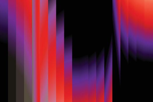 Vertical Neon Ribbed Red Violet Gradient Fractal Background vector
