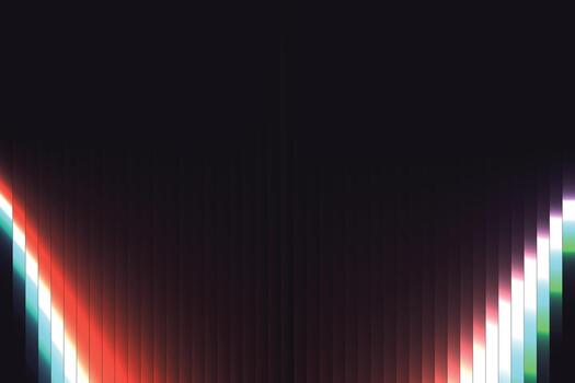 Neon Ribbed Gradient Reflection Fractal Background vector