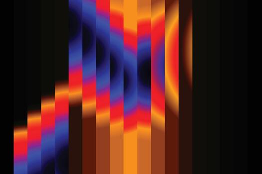 Multicolor Neon Vertical Ribbed Gradient Fractal Background vector