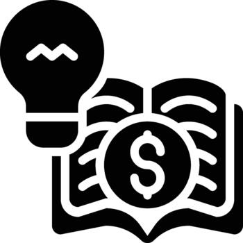 Knowledge Glyph Solid Icon vector