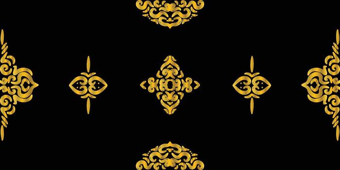 Abstract Gold Frame Elements Layout vector