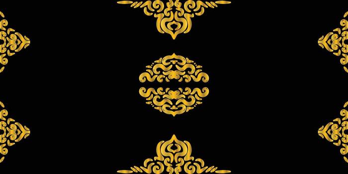 Elegant Gold Corner Center Design vector
