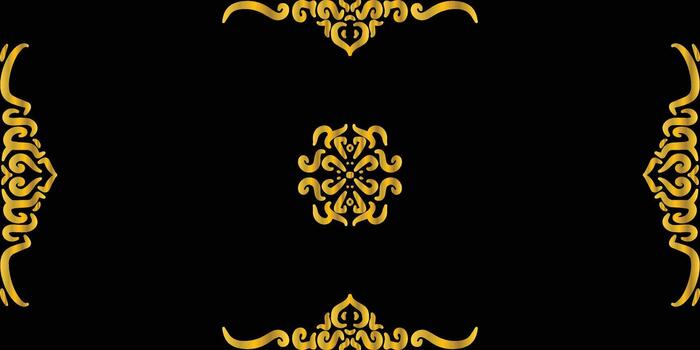 Luxurious Gold Abstract Corner Frame vector