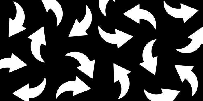 Black and white background with irregular arrow icons. Perfect for your design projects. vector