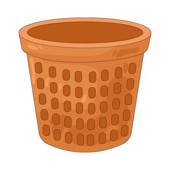 Illustration of Empty Trash Basket vector