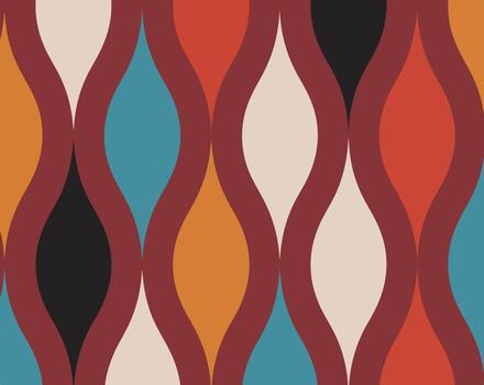 A colorful pattern with wavy lines vector