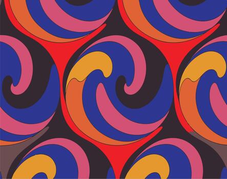 A colorful pattern with waves and swirls vector