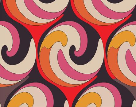 A colorful pattern with swirls and swirls vector