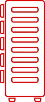 Server Rack Outline Icon Data Storage Network Equipment Technology vector