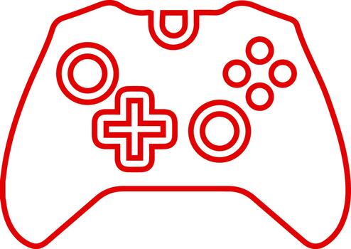 Game controller line icon for console and computer entertainment sport vector