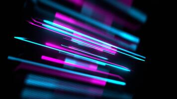 Pink and Cyan Neon Rectangular Shapes Rotated Background VJ Loop in 4K video