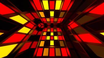 röd och gul långsam Blixt lampor systemet bakgrund vj slinga i 4k video