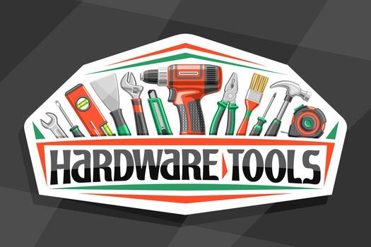 various hardware tools illustration vector
