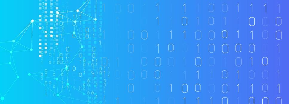 digital tecnología red antecedentes con binario código 0, 1 datos fluir vector