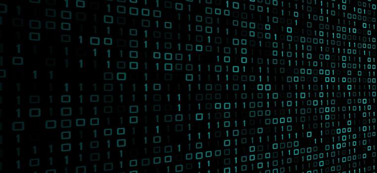 digital binario código matriz con ceros y unos tecnología antecedentes vector