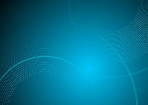 brillante azul circular líneas resumen geométrico tecnología antecedentes vector