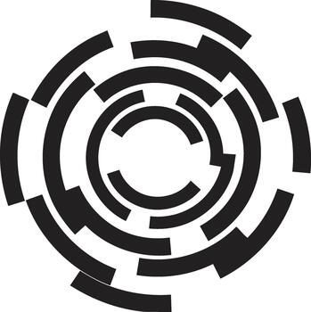 resumen geométrico circular modelo con segmentario líneas. vector