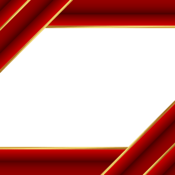 dinamico rosso angolo telaio con acuto angoli e raggiante d'oro leggero raggi png