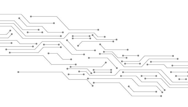 Abstract lines and dots connect background. vector