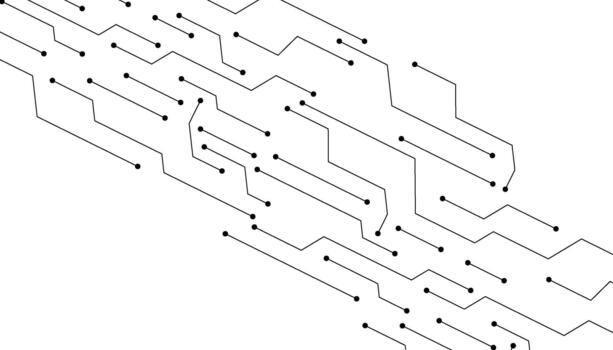Abstract futuristic circuit board Illustration, Circuit board with various technology elements vector