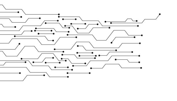 Abstract Circuit Board Design Lines Nodes Connections Technology Innovation vector