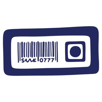 Stylized Barcode Illustration with Unique Serial Number and Scannable Appearance for Product Identification and Tracking Purposes in Retail vector