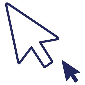 Cursor Icons of Various Sizes and Opacities Indicating Focus and Selection on White Background vector