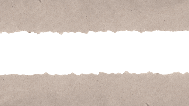 dubbelsidigt trasig brun papper ram effekt med en bred, transparent glipa. perfekt för skiktning text eller skapande rustik dokumentera raster. png