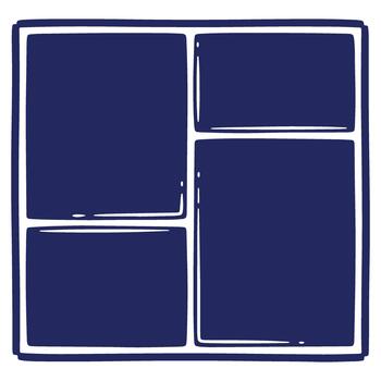 Modern Abstract Blue and White Frame Design for Creative Layouts and Artistic Presentations emphasizing simplicity vector