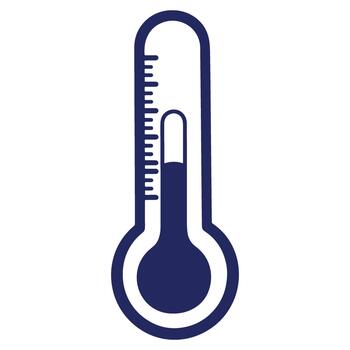 Temperature Measurement Tool with Liquid Indicating a Reading on a Scale Illustrating Health Monitoring and Environmental Conditions vector