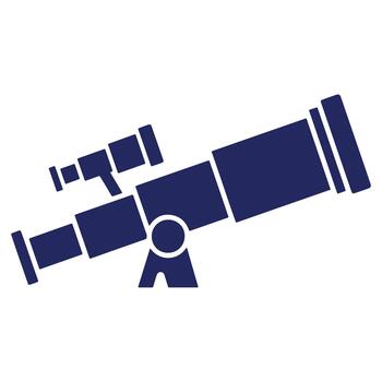 Telescope Illustration for Astronomy and Space Exploration Content with Clean Lines and Modern Design a Great Addition for Scientific Projects vector