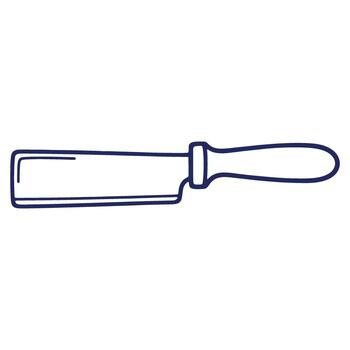 aislado ilustración de un cincel con un de madera encargarse de para carpintería y tallado proyectos diseño activo vector