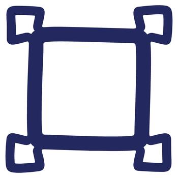 Abstract Dark Blue Square Frame with Rounded Corners for Creative Design and Modern Artistic Expression vector