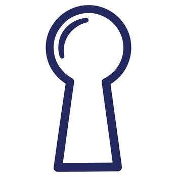 Abstract Keyhole Illustration Security and Access Concept Minimalist Design and Gateway to Opportunity with Potential Solution Symbolism vector