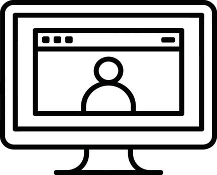 Modern computer monitor screen display graphic vector