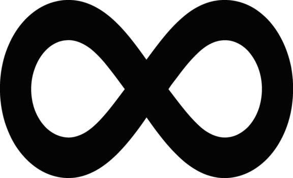 moderno infinito lazo símbolo icono diseño vector