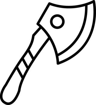 agudo corte hacha vector