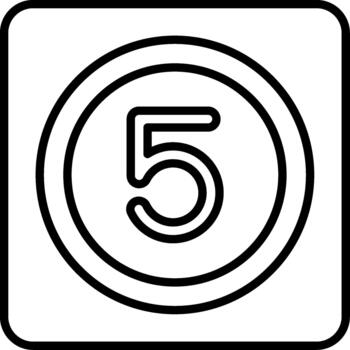 cinco contar número vector