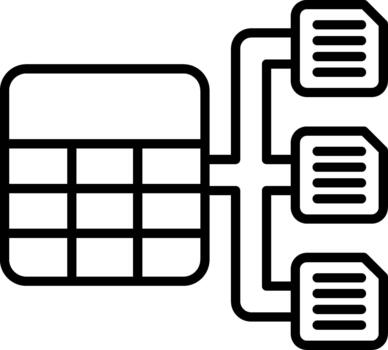 estructurado base de datos mesa vector