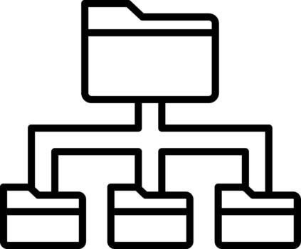 Structured Folders Management vector