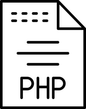 php guion idioma vector